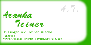 aranka teiner business card